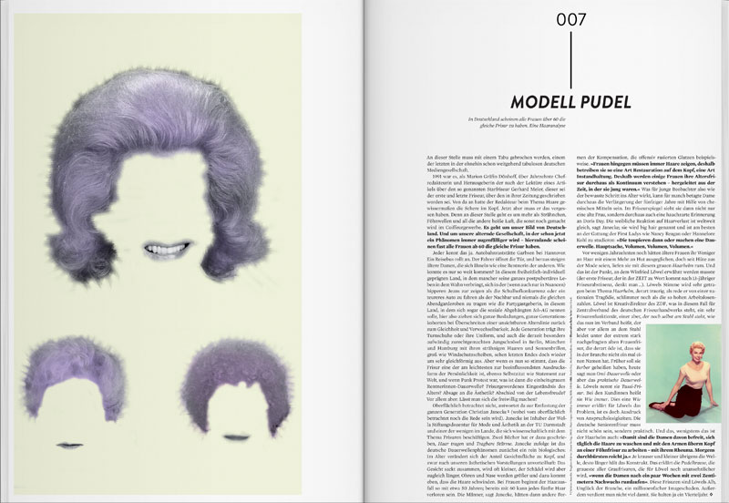 Modell Pudel, Doppelseite