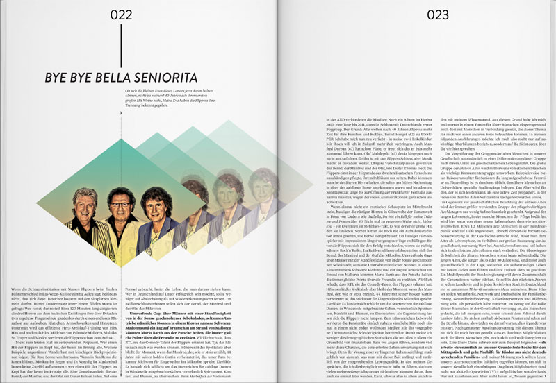 Bye bye Bella Seniorita, Doppelseite