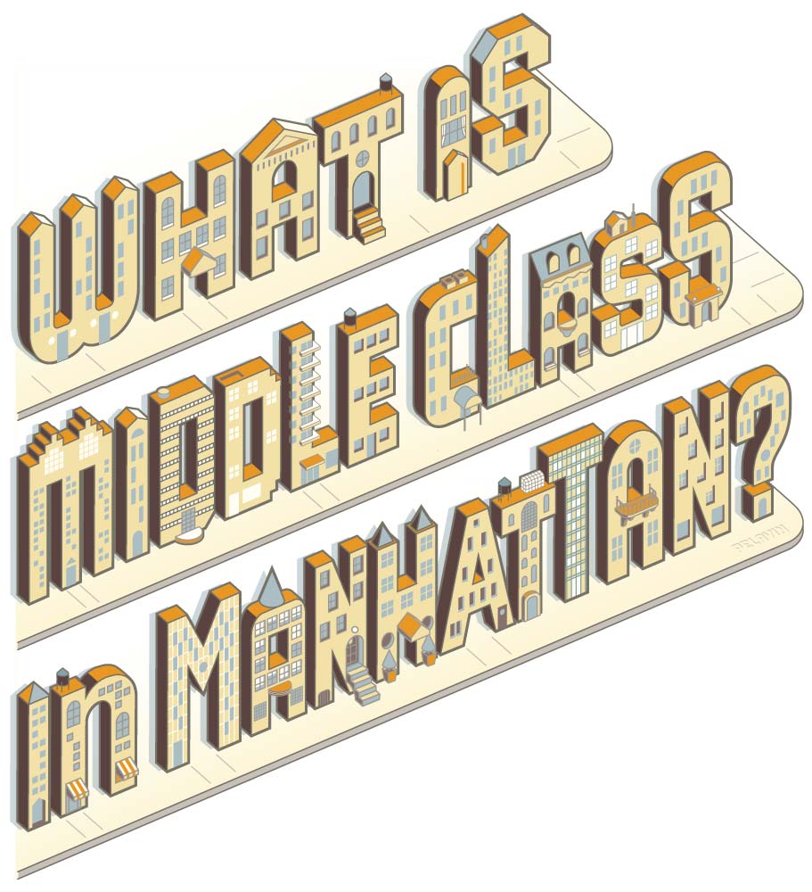 What is Middle Class in Manhattan Slanted Typo log und Magazin