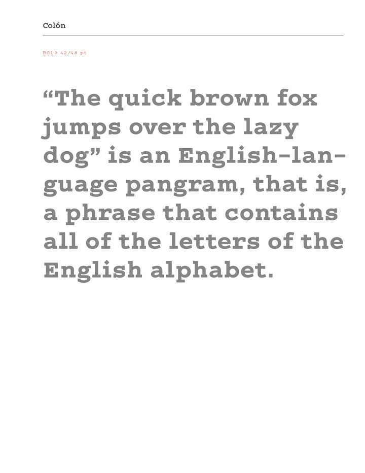 Colón Slanted Typo Weblog und Magazin