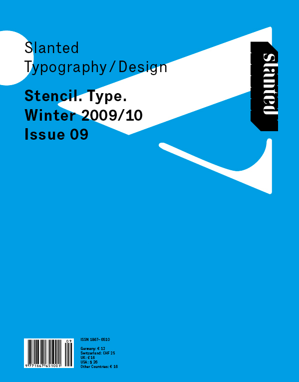 Slanted Magazin #9 – Stencil. Type.