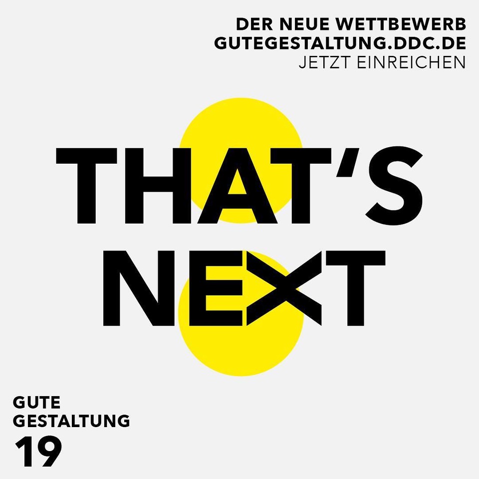 DDC Wettbewerb – GUTE GESTALTUNG 19