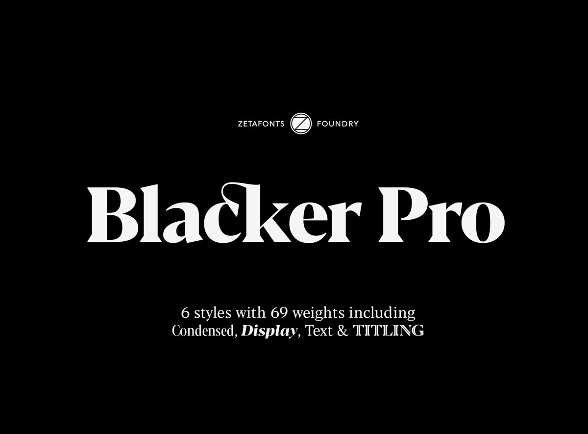 Zetafonts Blacker Pro