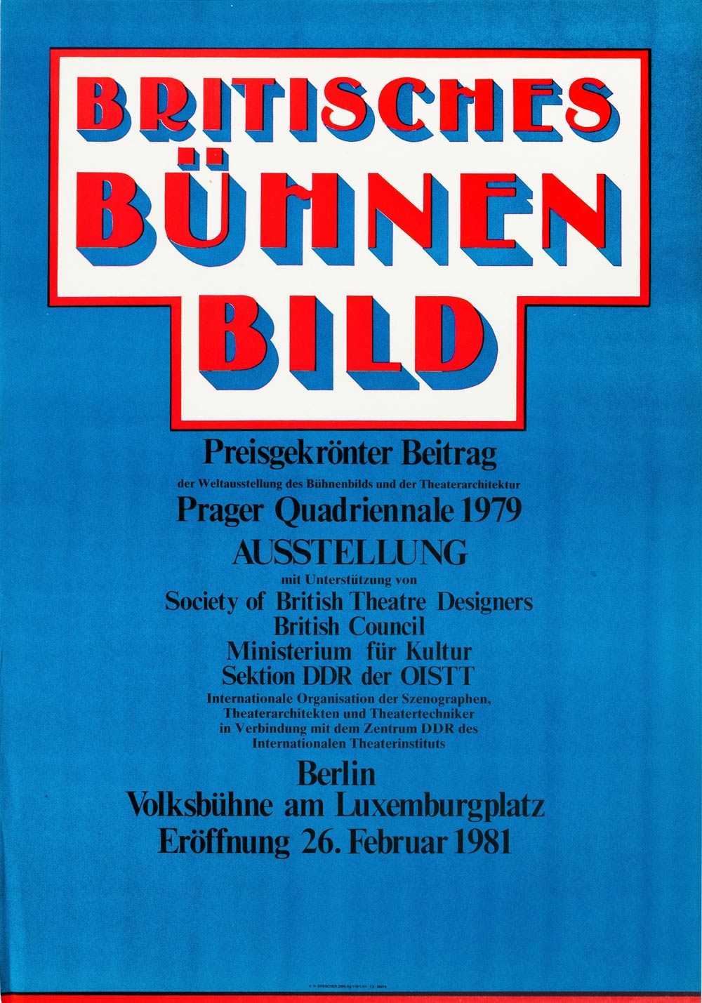 Original Poster: K.H. Drescher “Britisches Bühnenbild”
