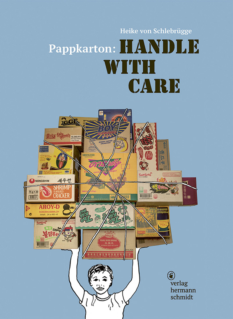 Pappkarton Handle With Care Slanted