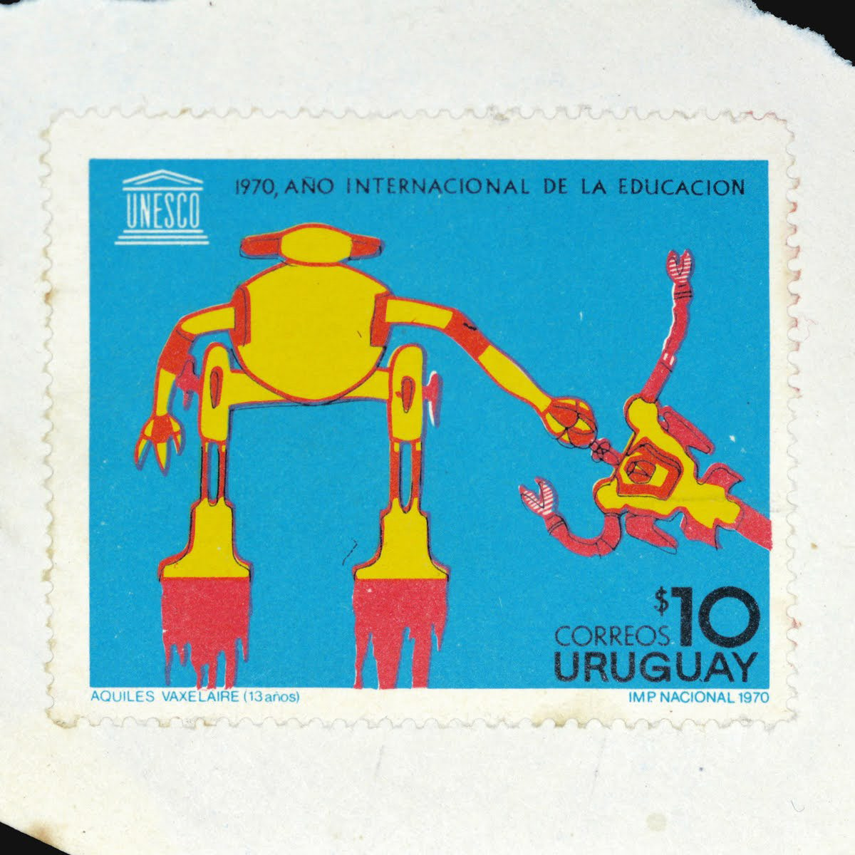 Slanted-1200px-Año-Internacional-de-la-Educación-✺-International-Year-of-Education-✺-Aquiles-Vaxelaire-✺-$10-✺-1970