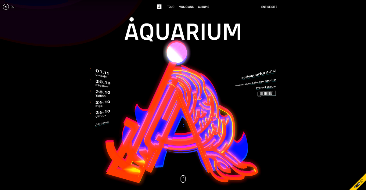 Aquarium’s website