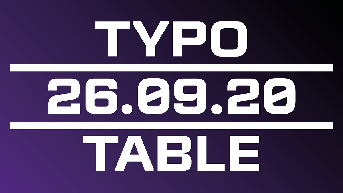 Typotable No. 7