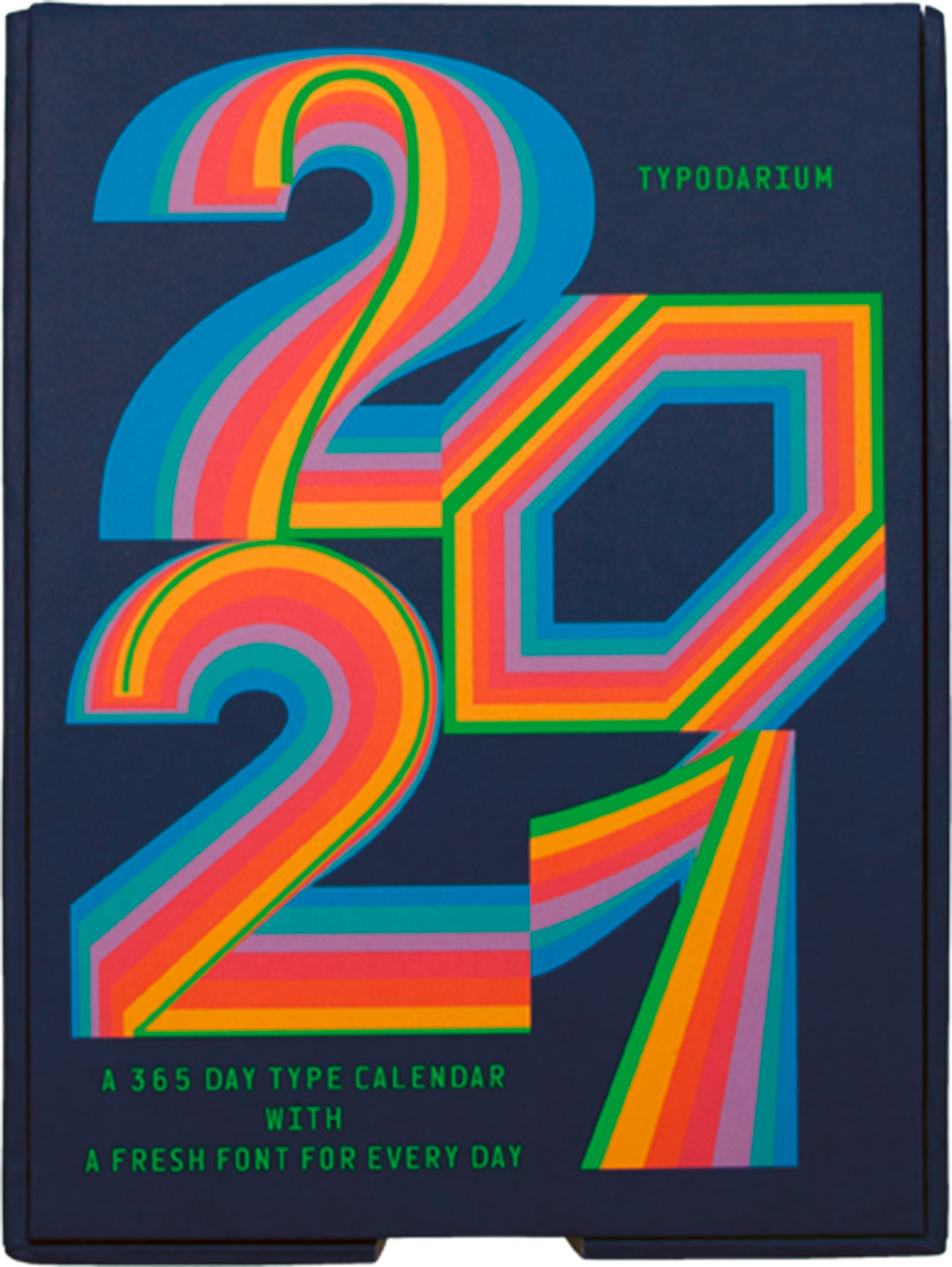 Typodarium 2021 Tear Off Type Calendar Slanted typo kalender 2021