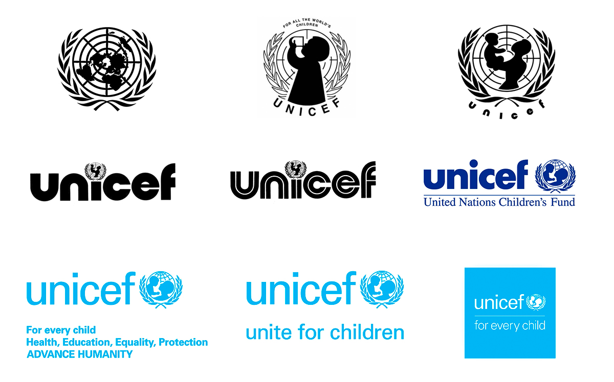 UNICEF: History of a Logo - Redesign for the 75th Anniversary - slanted