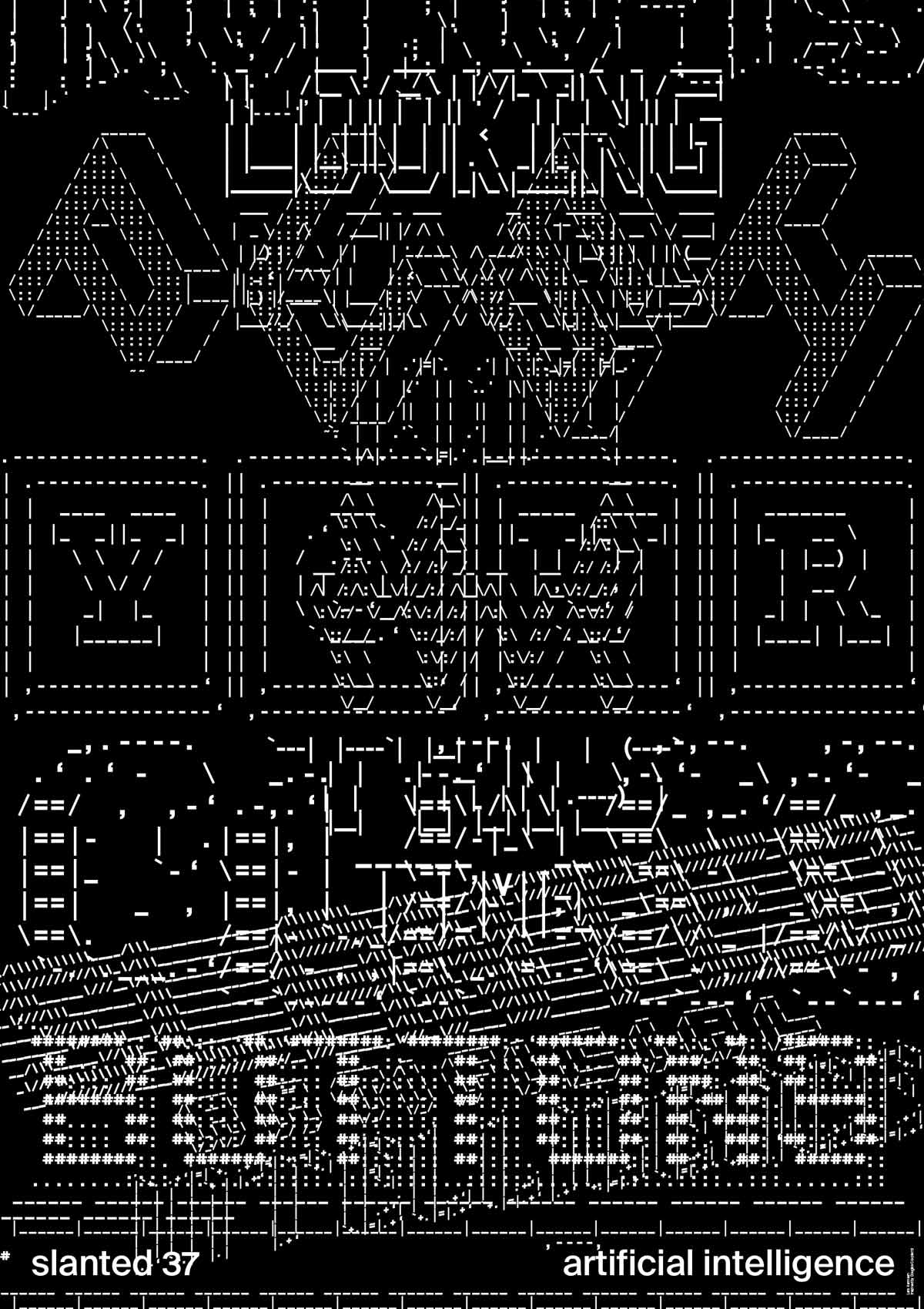 Slanted ASCII Poster – Artificial Intelligence