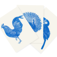 Blauer Zoo | Blue Zoo | 3 Risograph Postcards
