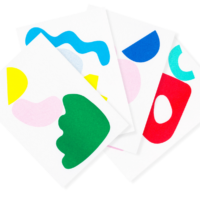 Play | 4 Colorful Risograph Postcards