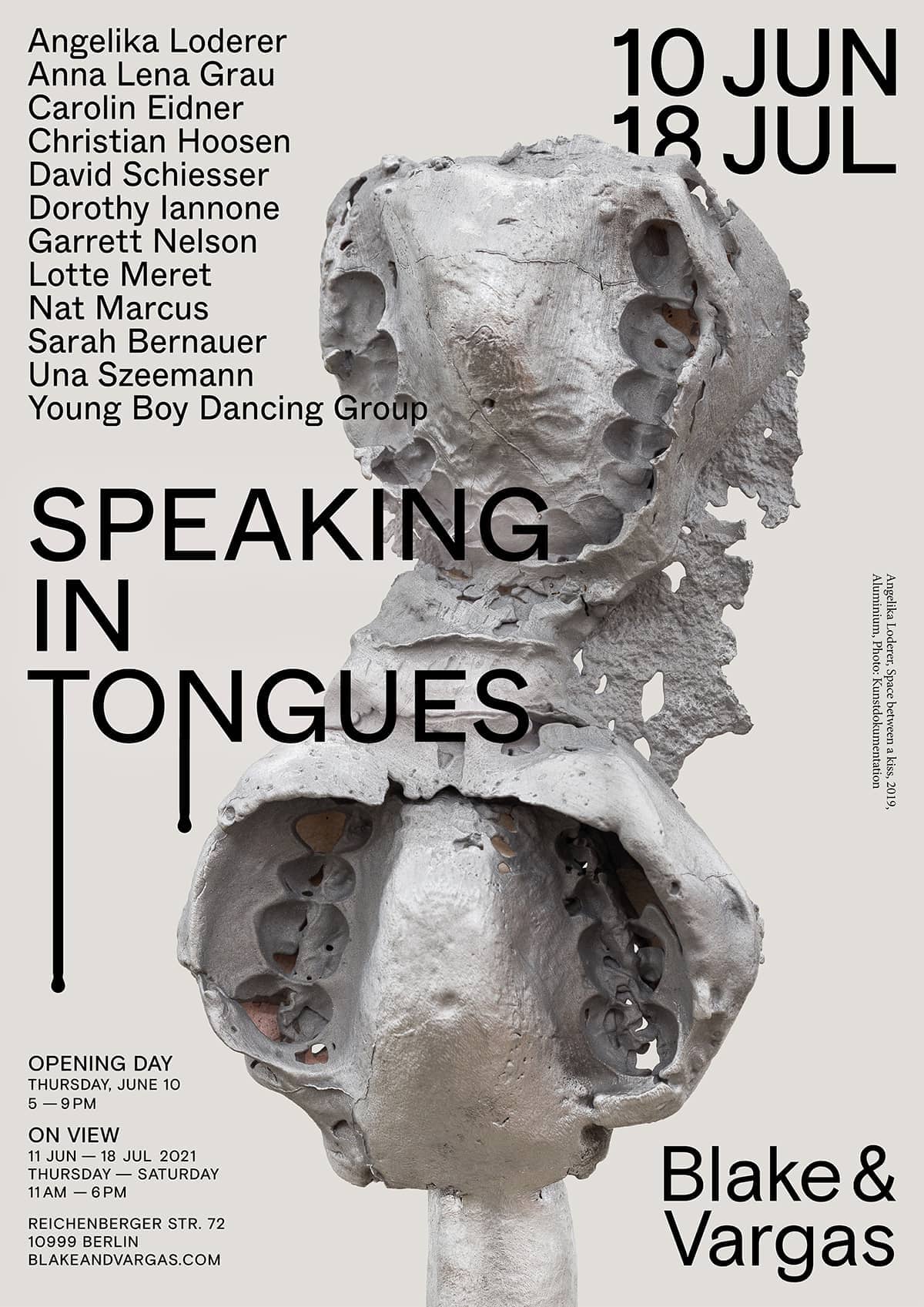 Speaking in Tongues at Blake and Vargas Studio Matthias Last 7