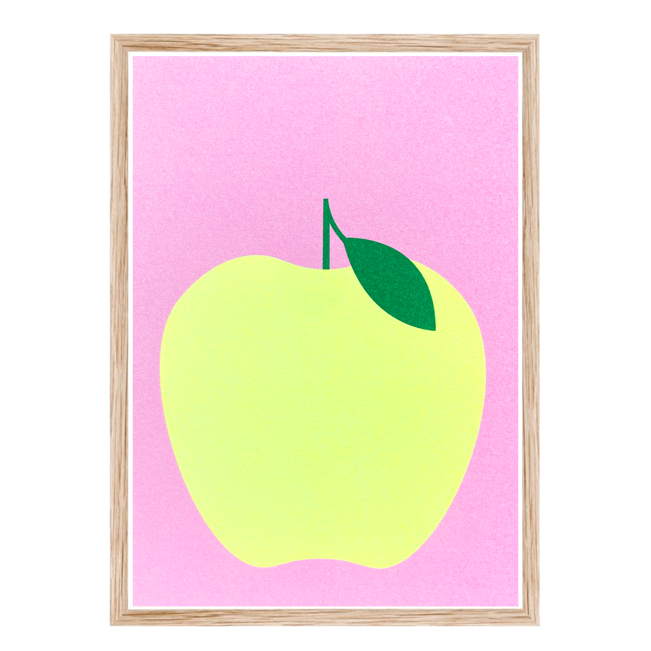 Print Poster - Artprint slanted Apple Art Apfel—Risograph