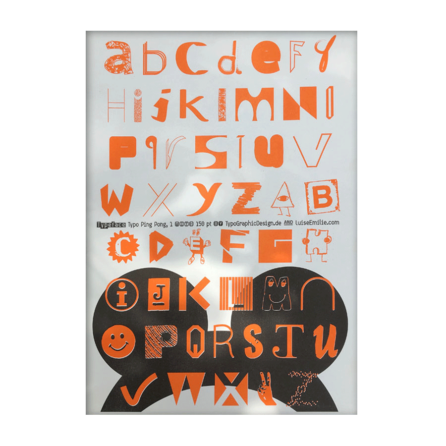 Type Specimen | Typo Poster | Typo Ping Pong #1 | Mouse | Riso Print