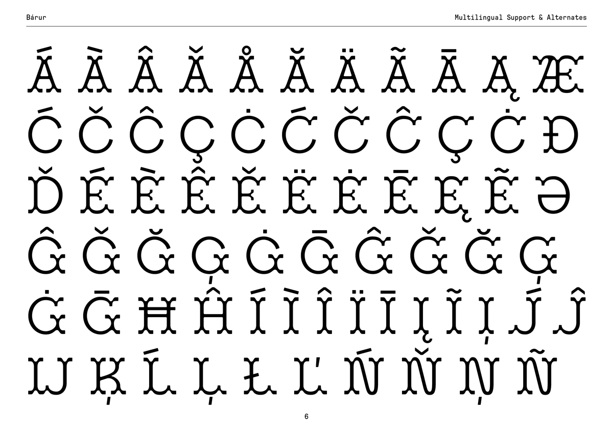 Bárur by MNDT Type — Slanted 03 Bárur by MNDT Type — Slanted 03